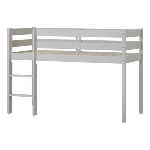 Hoppekids ECO Comfort halvhöjdssäng 90x200 cm - Duvgrå