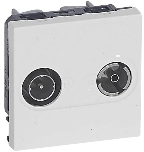 Legrand Tv-r-uttag hane/hona 9,52MM vit
